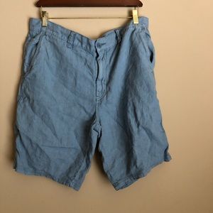 John Varvatos linen shorts.